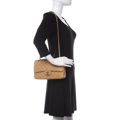Chanel Lambskin Quilted Medium Double Flap Beige 2 of 12