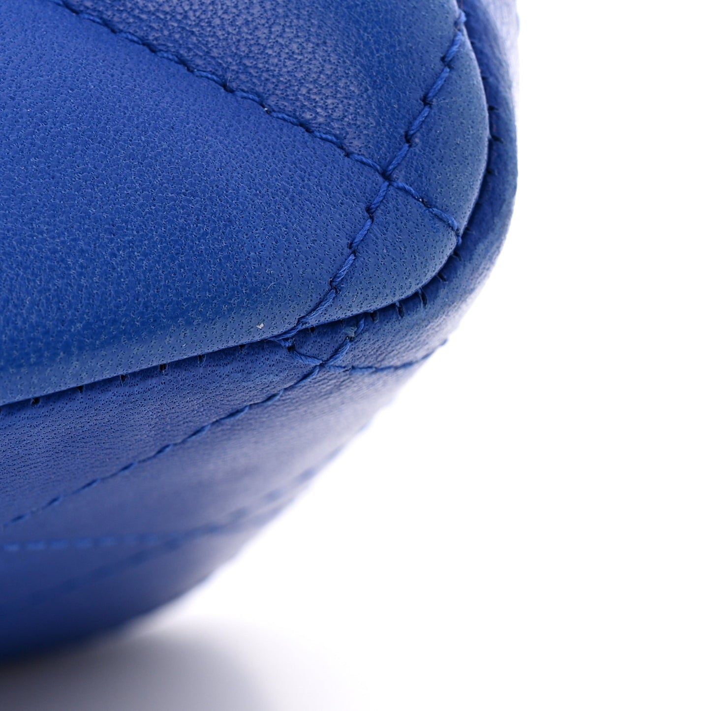 Lambskin Quilted Jumbo Single Flap Blue