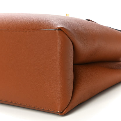 Louis Vuitton Grained Calfskin Lockme Shopper Chataigne 9 of 9