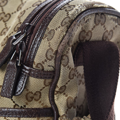Gucci Monogram Natural Pigskin Large Diaper Bag Beige Ebony Cocoa Dark Chocolate 18 of 29