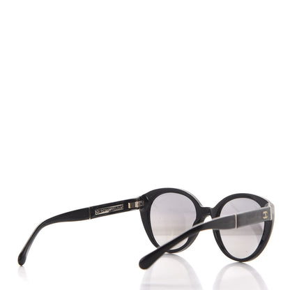 Chanel Polarized Round CC Sunglasses Black 4 of 8