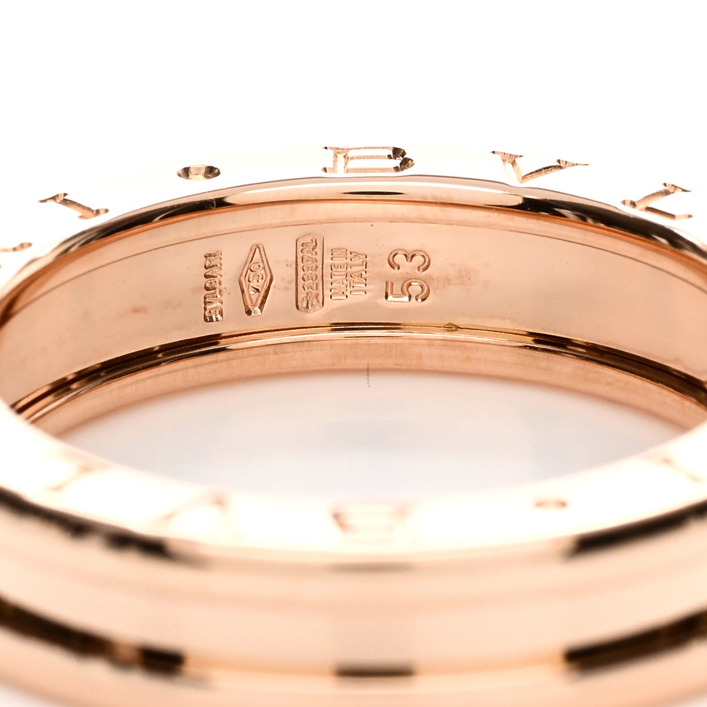 18K Rose Gold B.Zero1 One-Band Ring 53 6.5