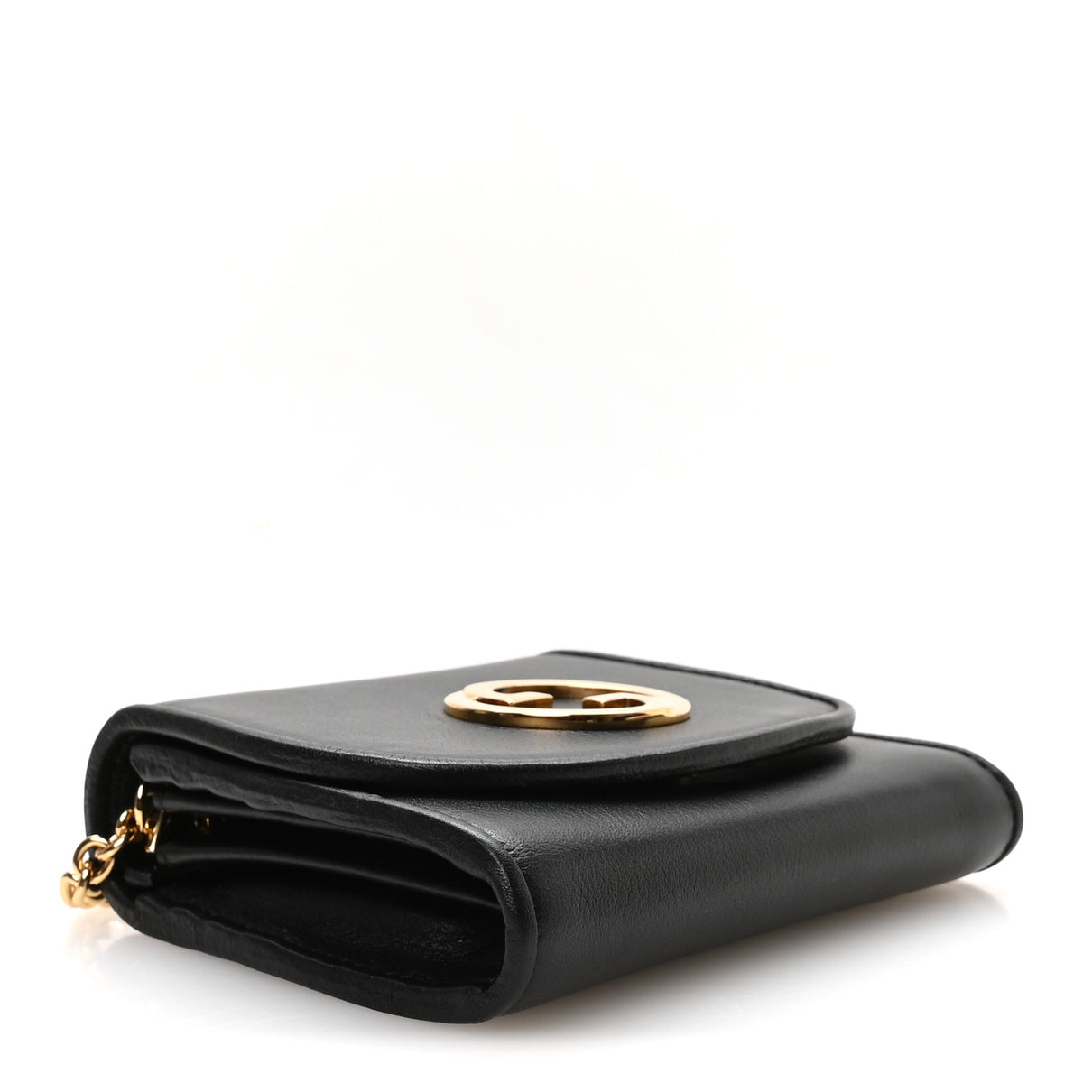 Gucci Roxy Calfskin Medium Blondie Chain Wallet Black 4 of 10