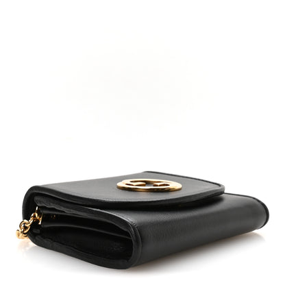 Gucci Roxy Calfskin Medium Blondie Chain Wallet Black 4 of 10