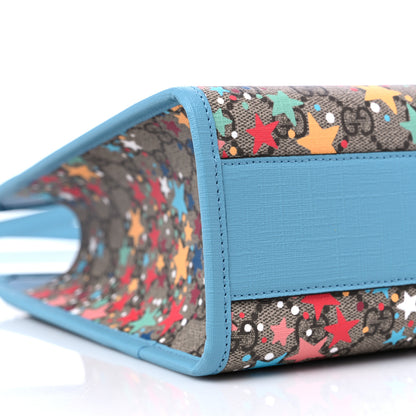 Gucci GG Supreme Monogram Star Print Childrens Tote Blue Multicolor 9 of 10
