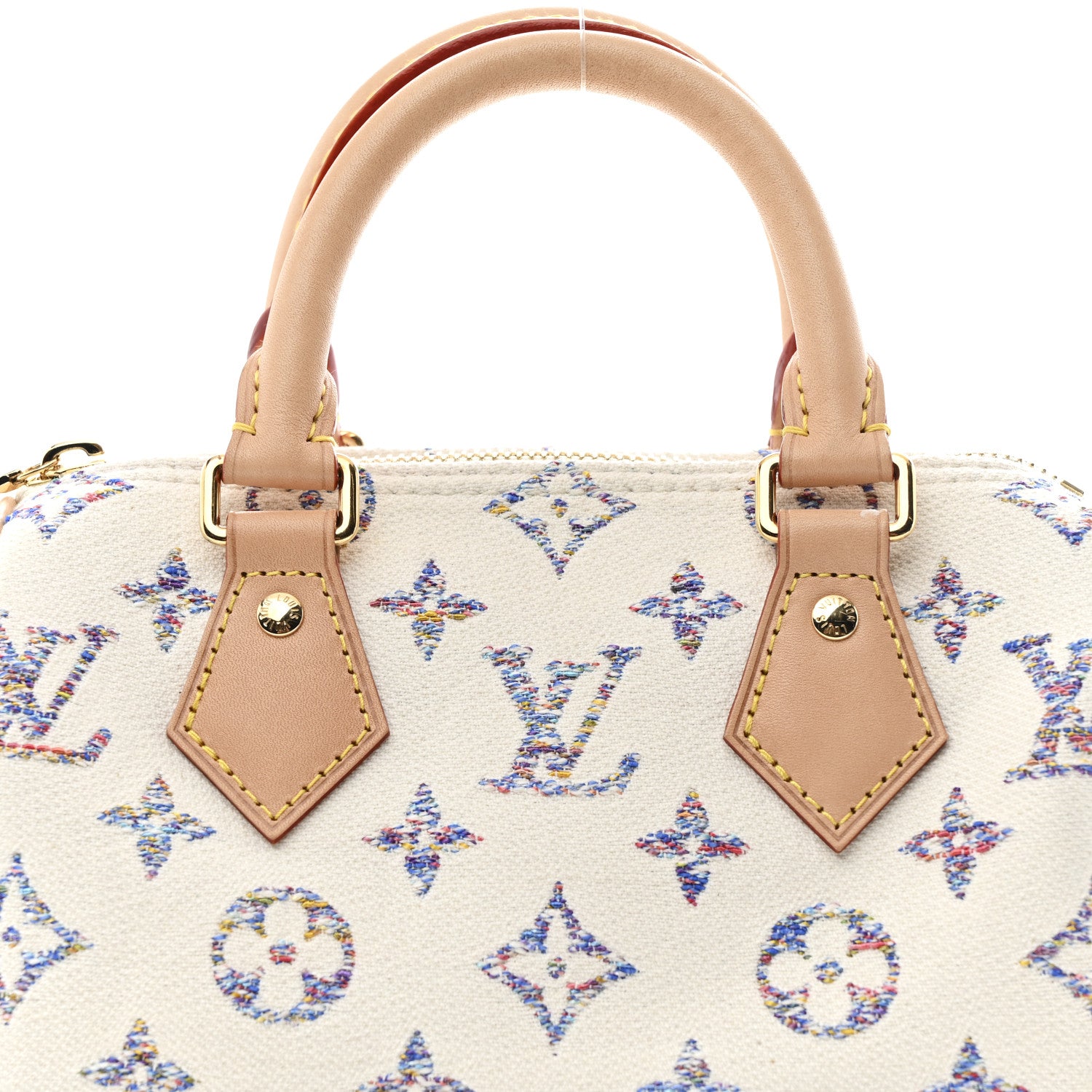 Louis Vuitton Monogram Jacquard Fabric Speedy Bandouliere 20 Multicolor Beige 7 of 10