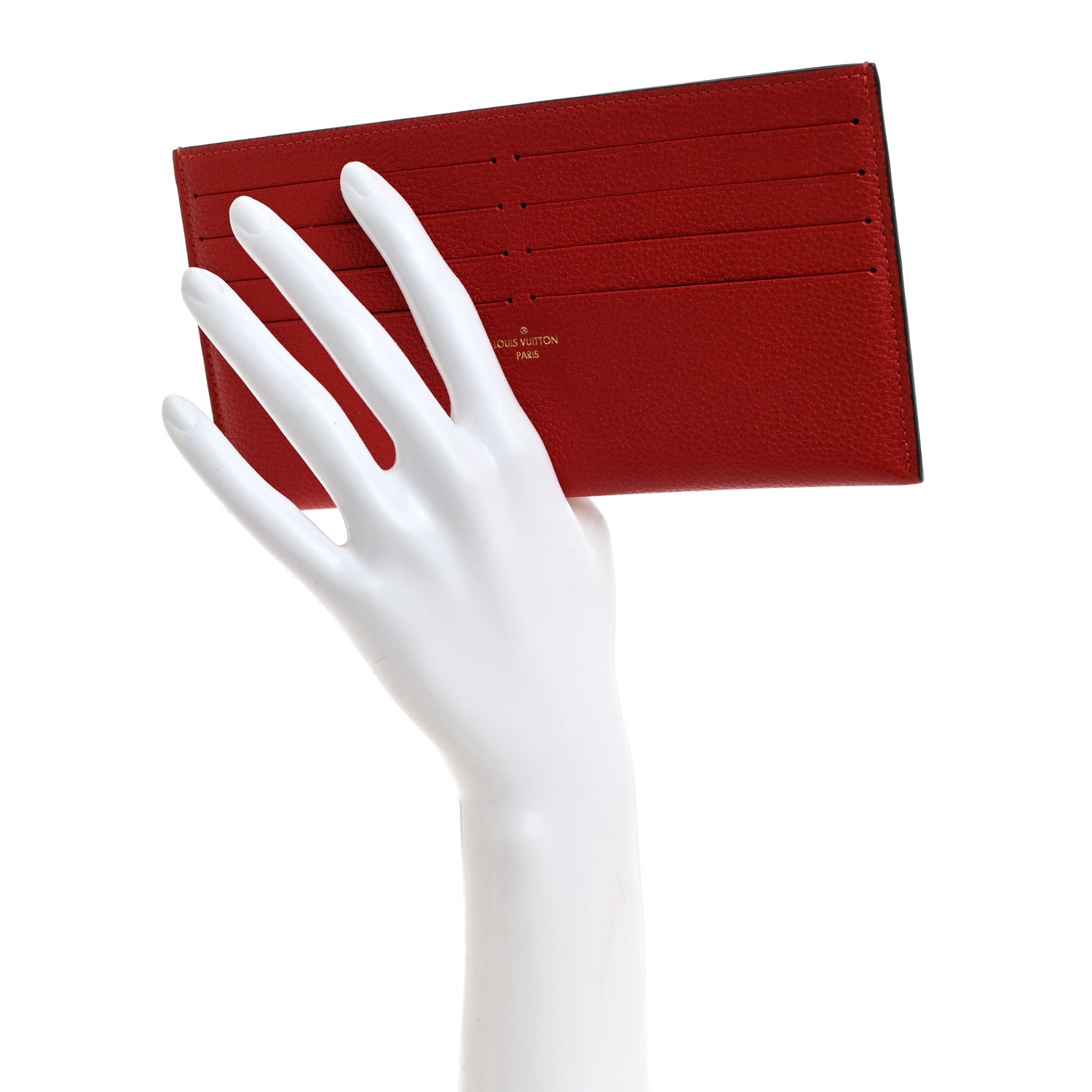 Louis Vuitton Calfskin Felicie Card Holder Insert Scarlet 4 of 12