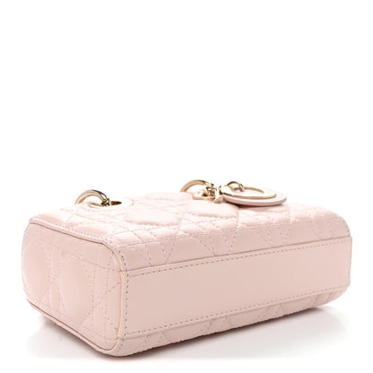 Christian Dior Lambskin Cannage Micro Lady D-Joy Rose Poudre 4 of 10