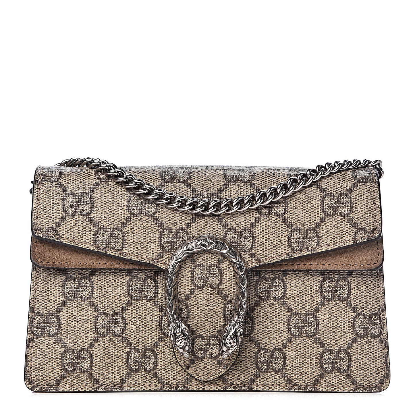 GG Supreme Monogram Super Mini Dionysus Shoulder Bag Taupe