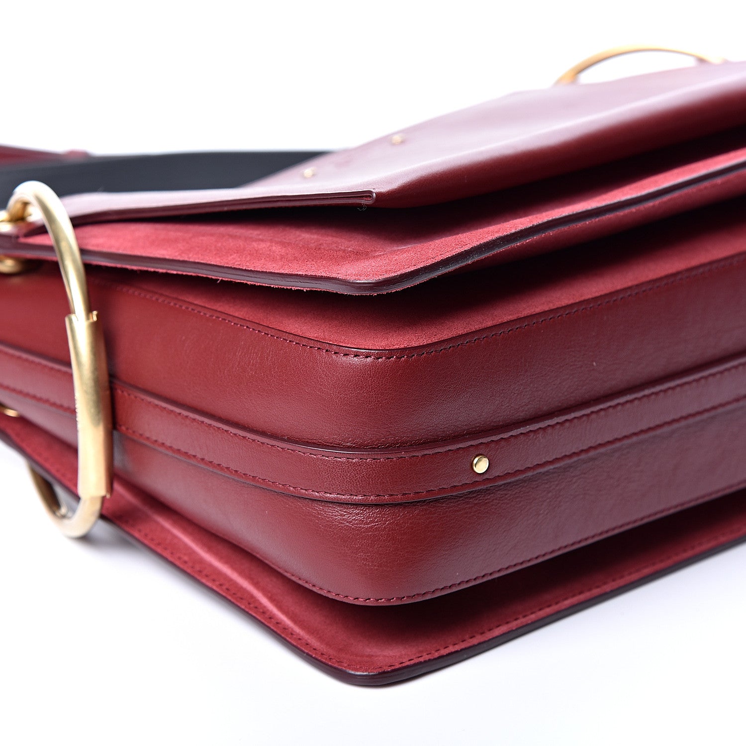 Chloe Calfskin Suede Medium Roy Bag Plum Purple 8 of 11
