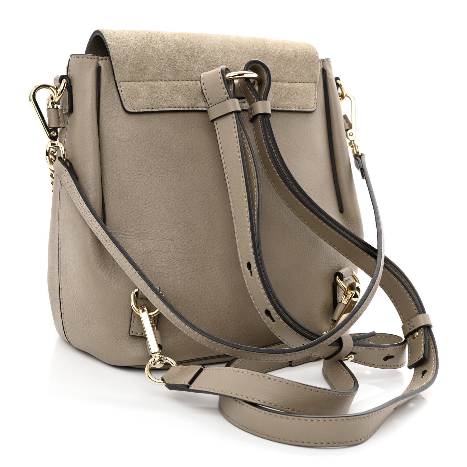 Chloe Suede Calfskin Medium Faye Backpack Motty Grey 3 of 10