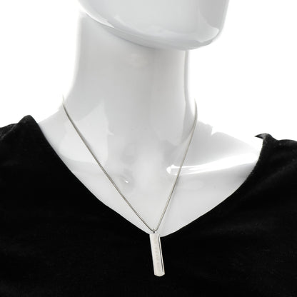 Tiffany Sterling Silver 1837 Bar Pendant Necklace 2 of 7