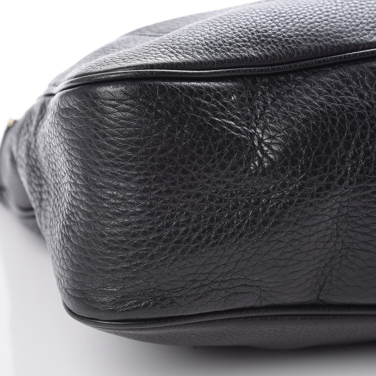Pebbled Calfskin Medium Diana Bamboo Shoulder Bag Black