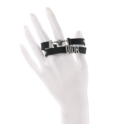 Christian Dior Calfskin Dior Bee Double Bracelet Black 2 of 6