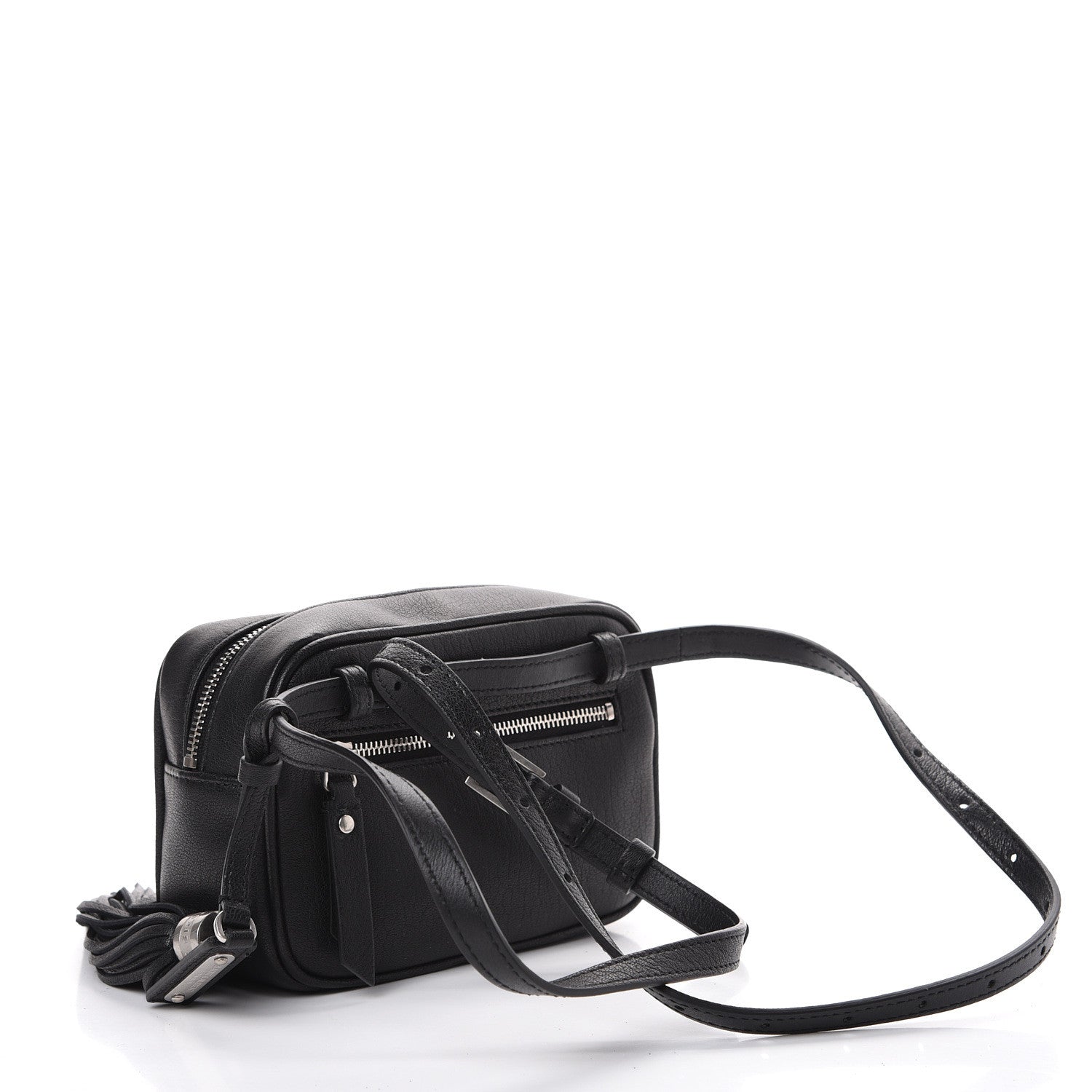Saint Laurent Lambskin Monogram Lou Belt Bag Black 2 of 9