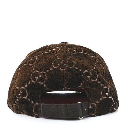 Gucci Velvet GG Monogram Baseball Hat L Brown 5 of 8