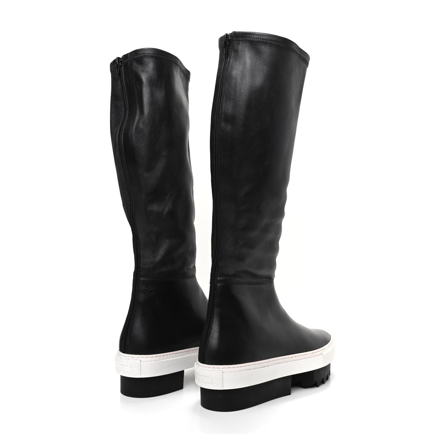 Givenchy Lambskin Platform Knee Boots 37 Black 4 of 7