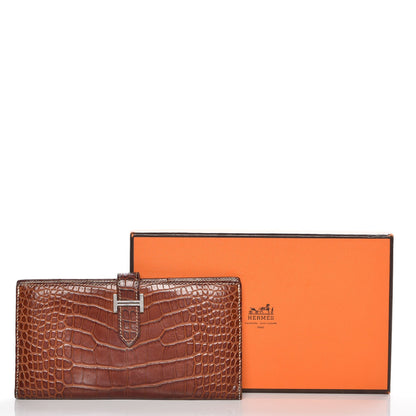 Hermes Matte Alligator Bearn Wallet Fauve 8 of 8
