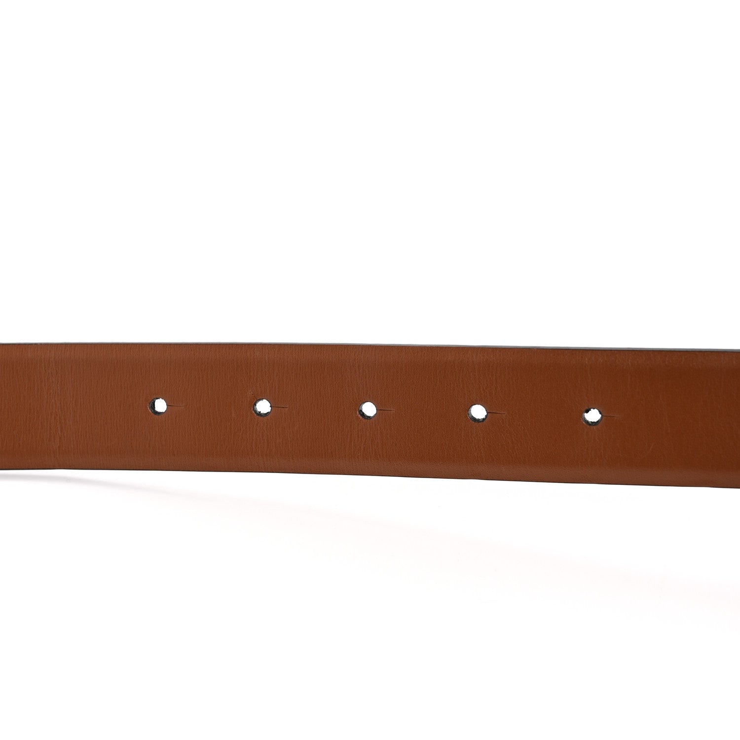 Valentino Garavani Glossy Calfskin VLogo Reversible 30mm Belt 85 34 Saddle Brown Black 4 of 7
