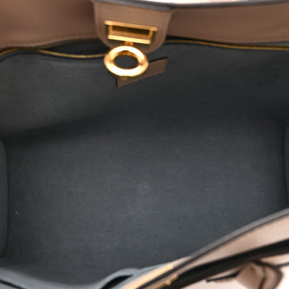 Louis Vuitton Calfskin Monogram On My Side MM Greige 5 of 9