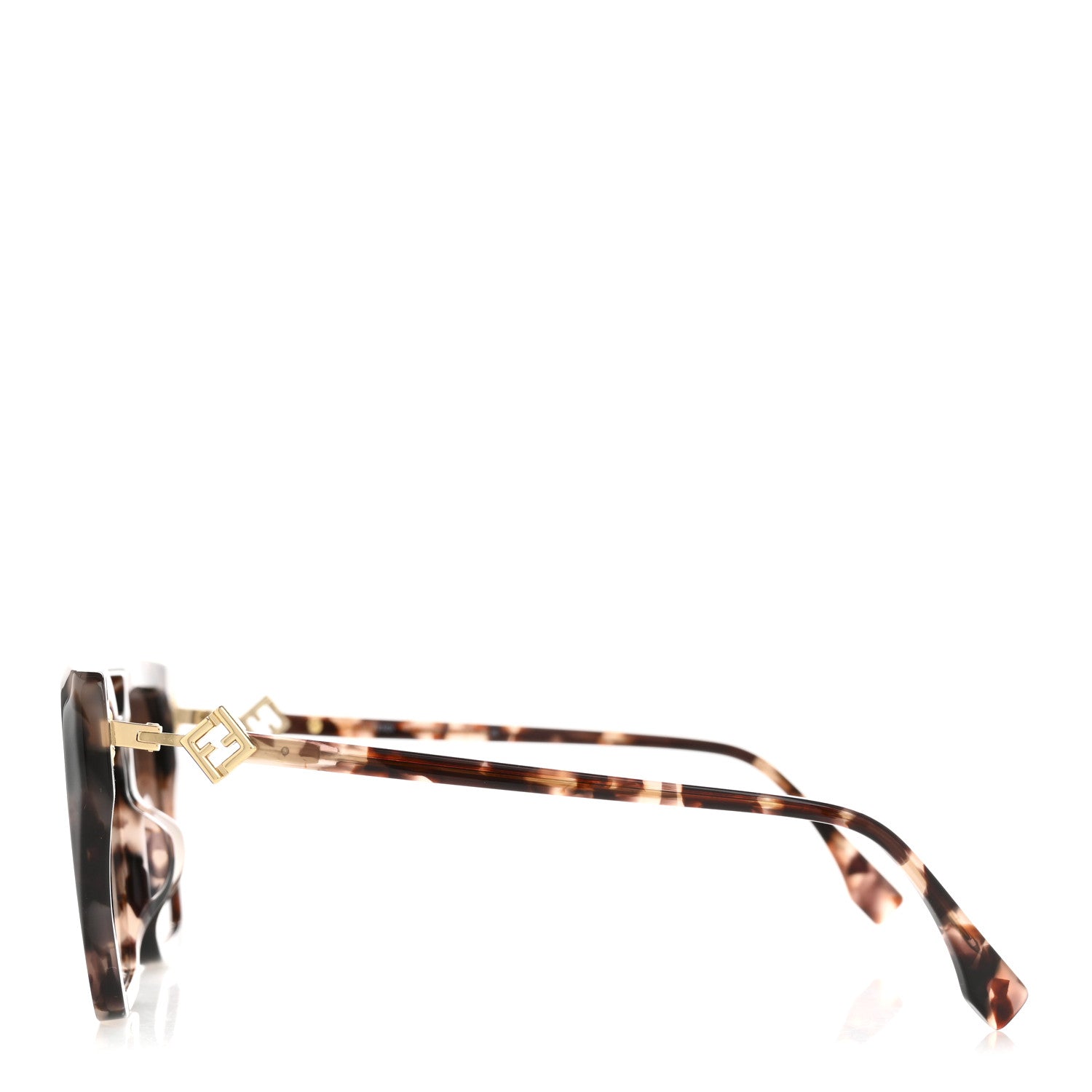 Fendi Acetate FF Diamonds Butterfly Sunglasses FE40161F Havana 3 of 8