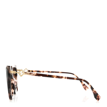 Fendi Acetate FF Diamonds Butterfly Sunglasses FE40161F Havana 3 of 8