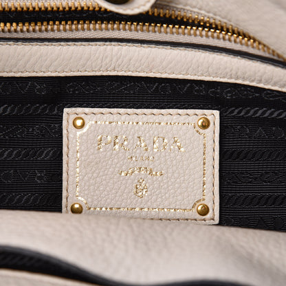 Prada Vitello Daino Shopping Tote White 6 of 12