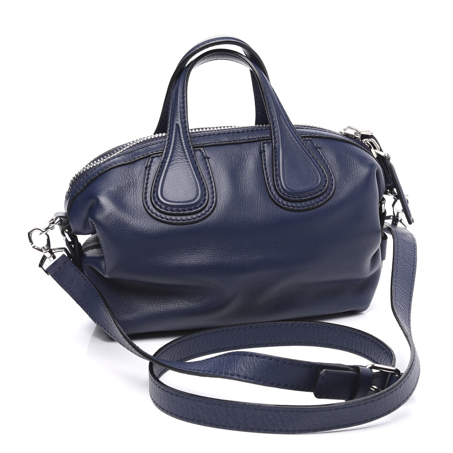 Waxed Calfskin Micro Nightingale Navy