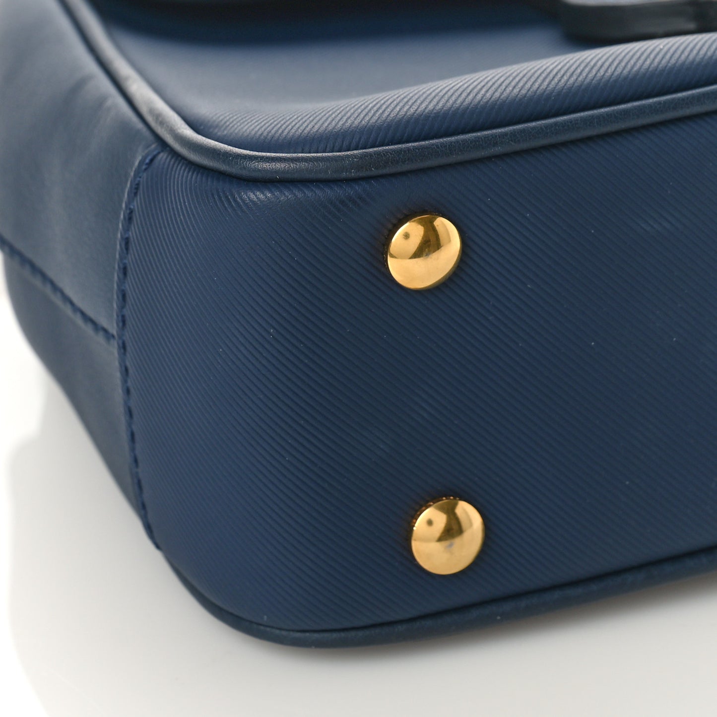 Trench Calfskin Small DK88 Top Handle Bag Ink Blue