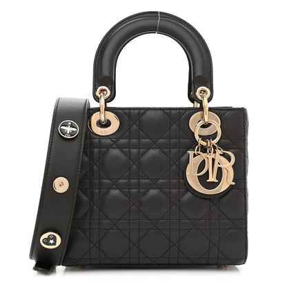 Christian Dior Lambskin Cannage Small Lucky Badges My Lady Dior Dark Grey 1 of 9