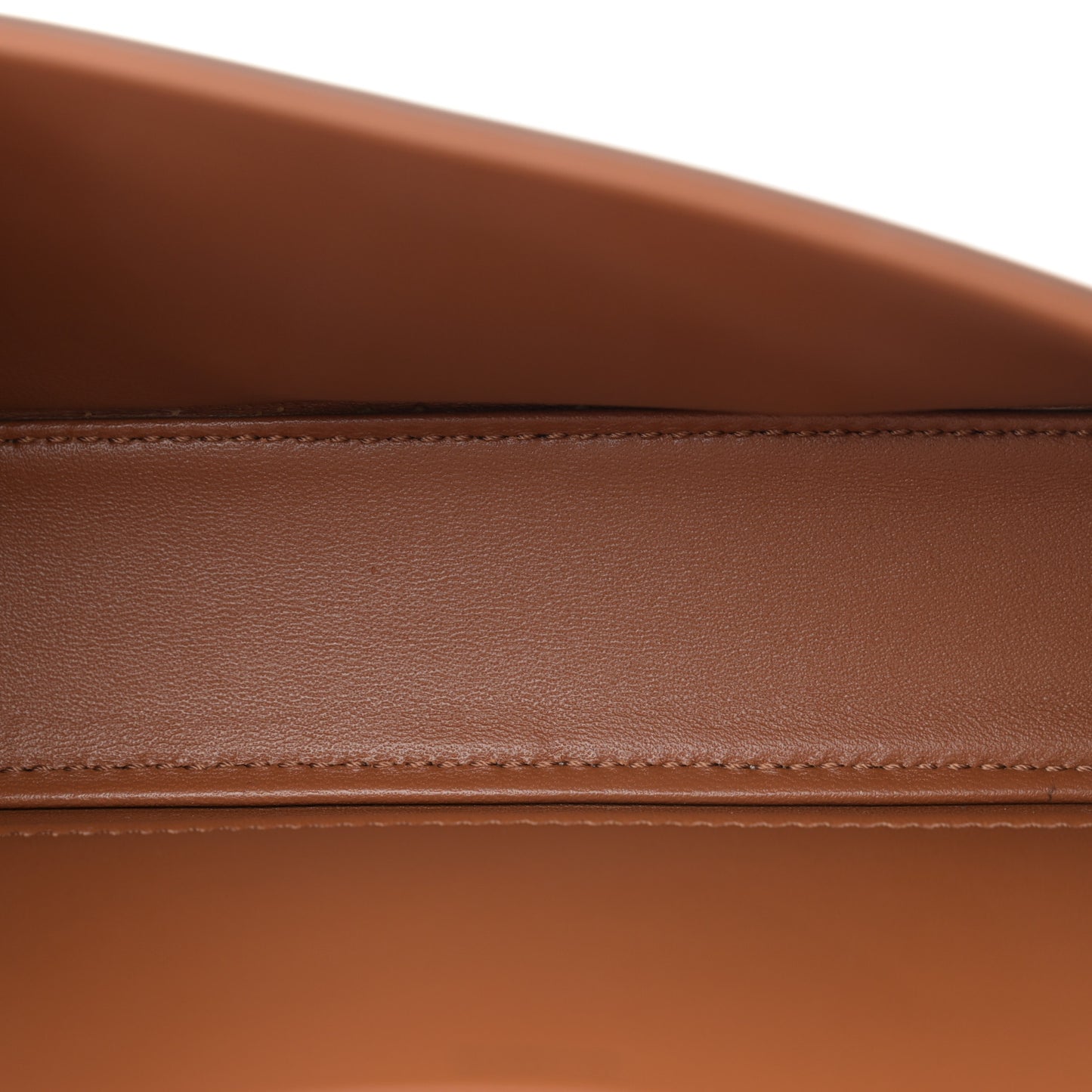 Shiny Calfskin Triomphe Shoulder Bag Tan