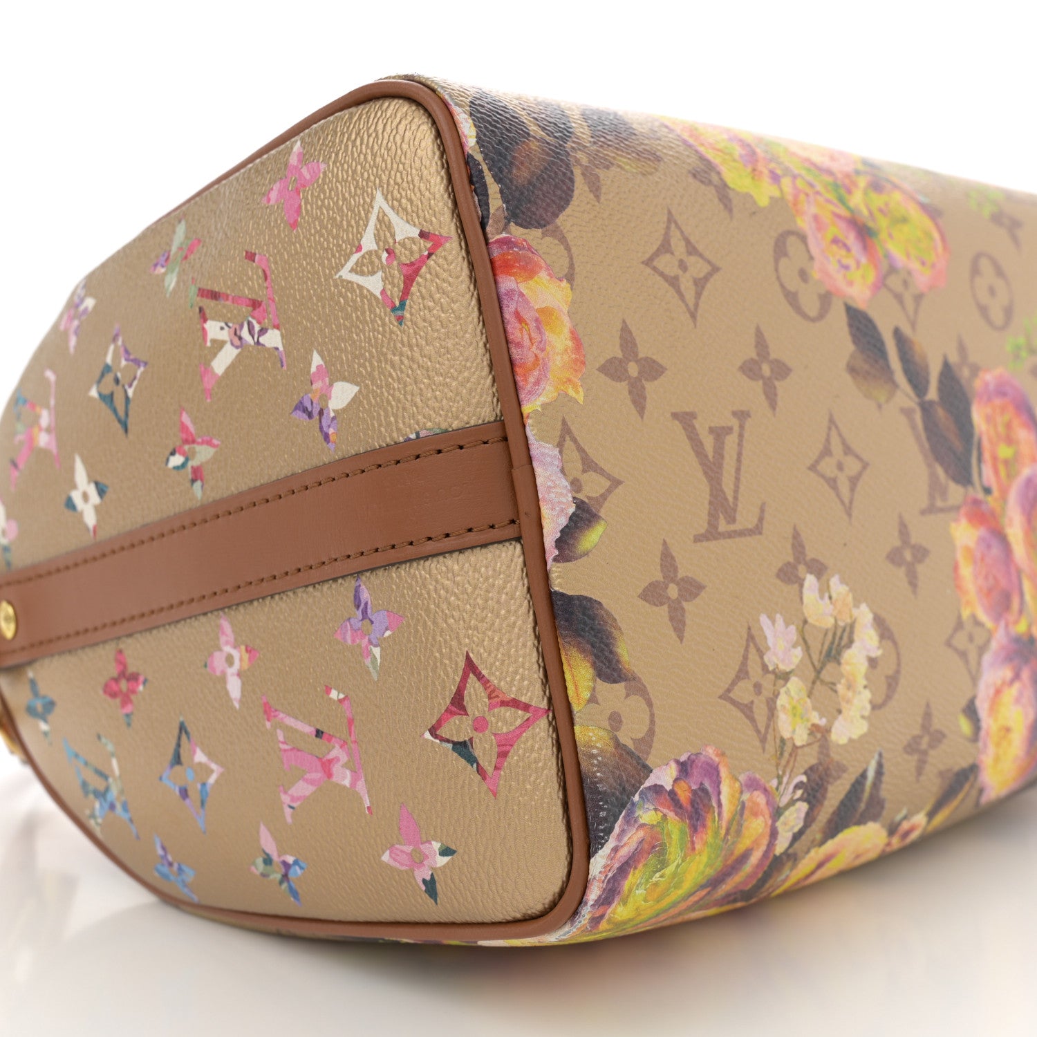Louis Vuitton Metallic Monogram LV Garden Speedy Bandouliere 25 Gold 8 of 10