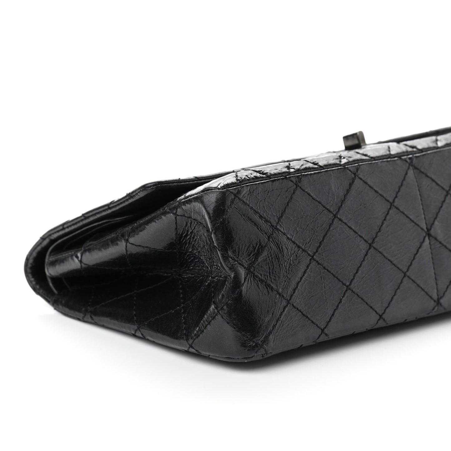 Glazed Calfskin Quilted 2.55 Reissue 226 Flap So Black