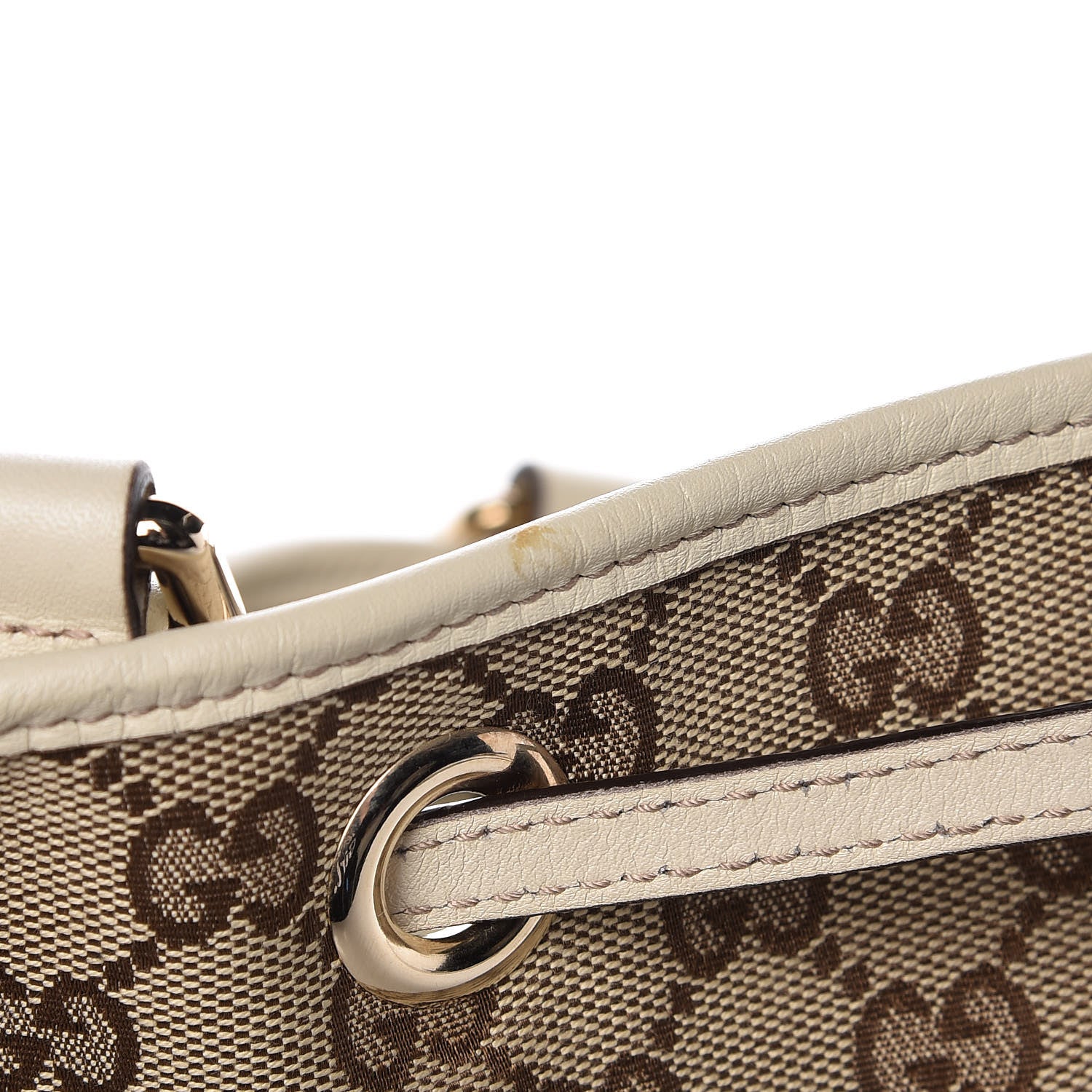 Gucci Monogram Peggy Braided Tote Off White 18 of 19