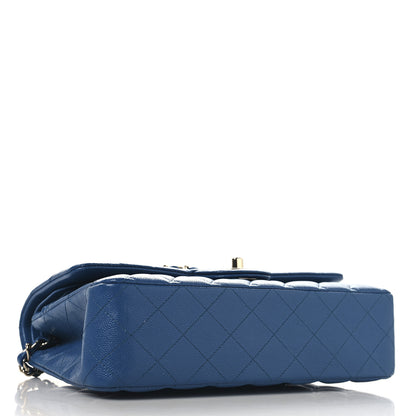 Chanel Caviar Quilted Medium Double Flap Blue 4 of 13