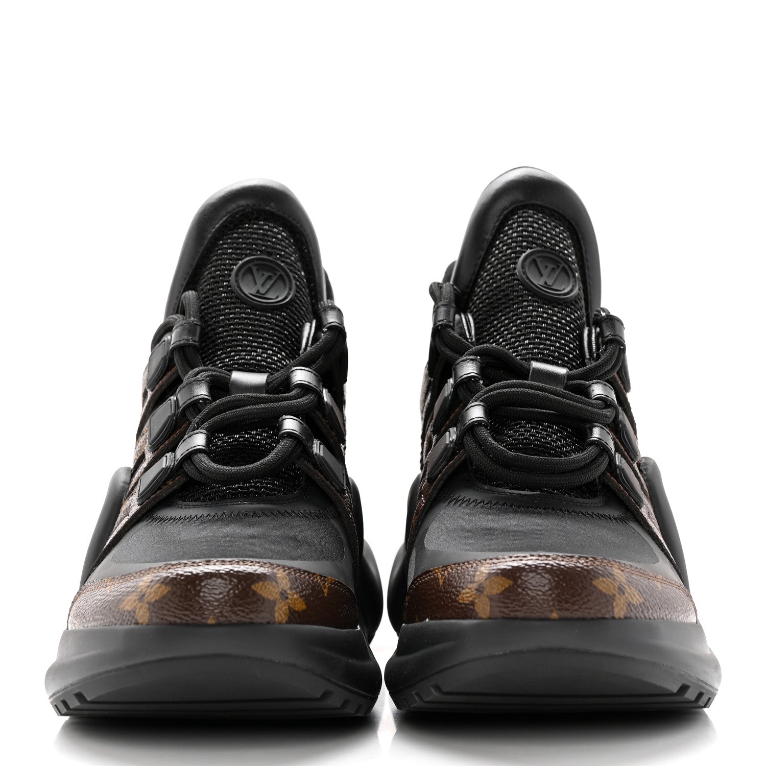 Louis Vuitton Calfskin Patent Monogram LV Archlight Sneakers 38 Black 2 of 12