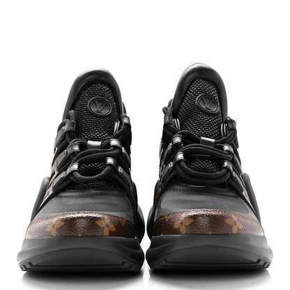 Louis Vuitton Calfskin Patent Monogram LV Archlight Sneakers 38 Black 2 of 12