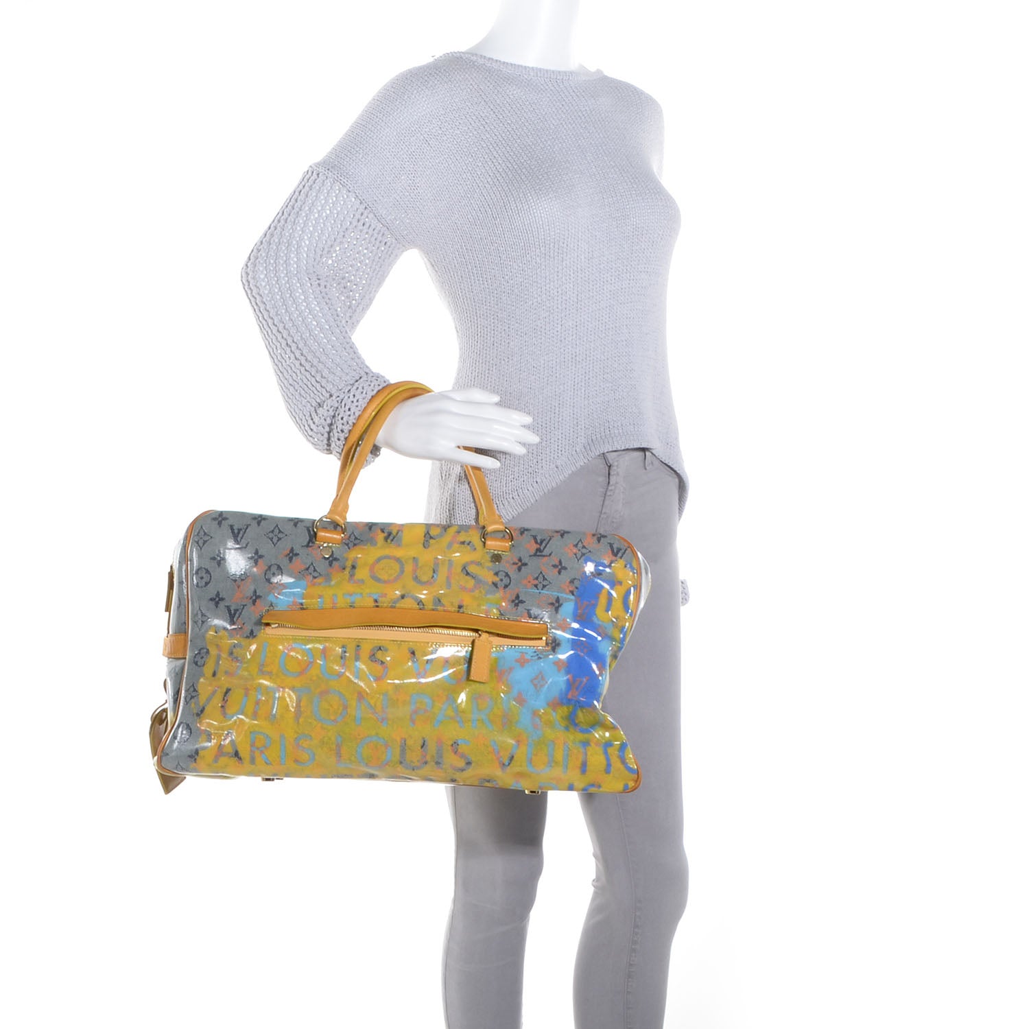 Louis Vuitton Monogram Pulp Defile Weekender GM Yellow 2 of 7