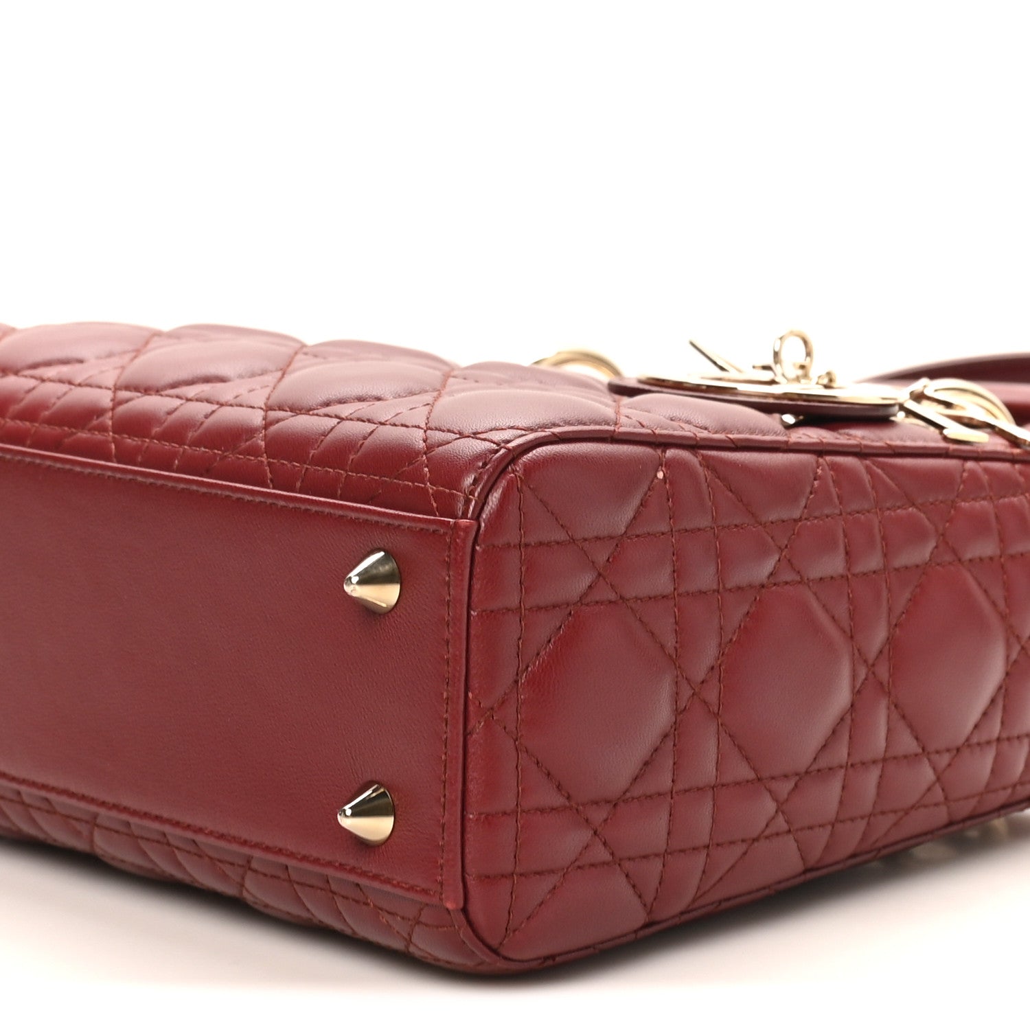 Christian Dior Lambskin Cannage Small My ABCDior Lady Bordeaux 10 of 10