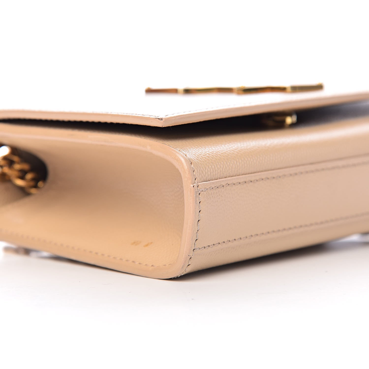 Saint Laurent Grain De Poudre Small Monogram Kate Satchel Nude Powder 12 of 15