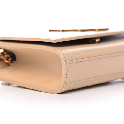 Saint Laurent Grain De Poudre Small Monogram Kate Satchel Nude Powder 12 of 15