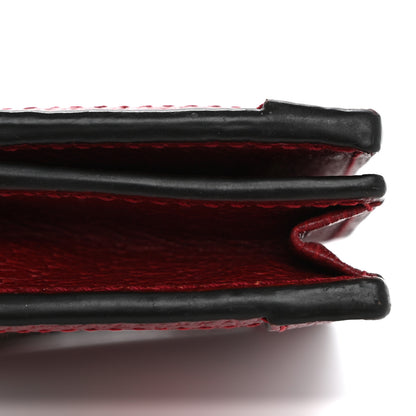 Gucci GG Supreme Monogram Flora Web Ophidia Card Case Red 9 of 11