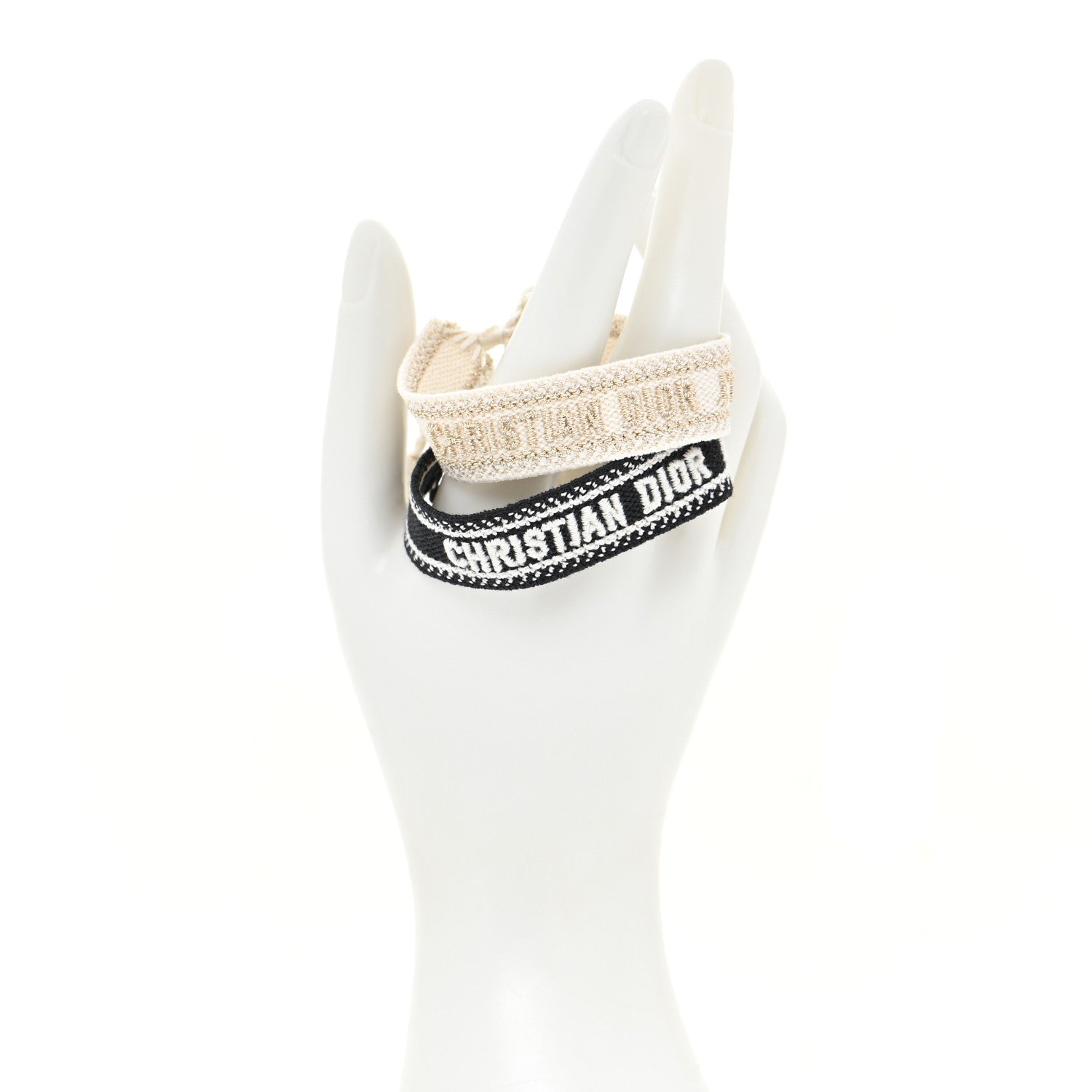 Christian Dior Woven Cotton J'Adior Friendship Bracelet Set 2 of 4