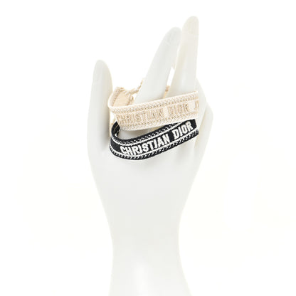 Christian Dior Woven Cotton J'Adior Friendship Bracelet Set 2 of 4