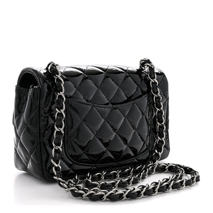 Chanel Patent Calfskin Quilted Mini Rectangular Flap Black 3 of 11