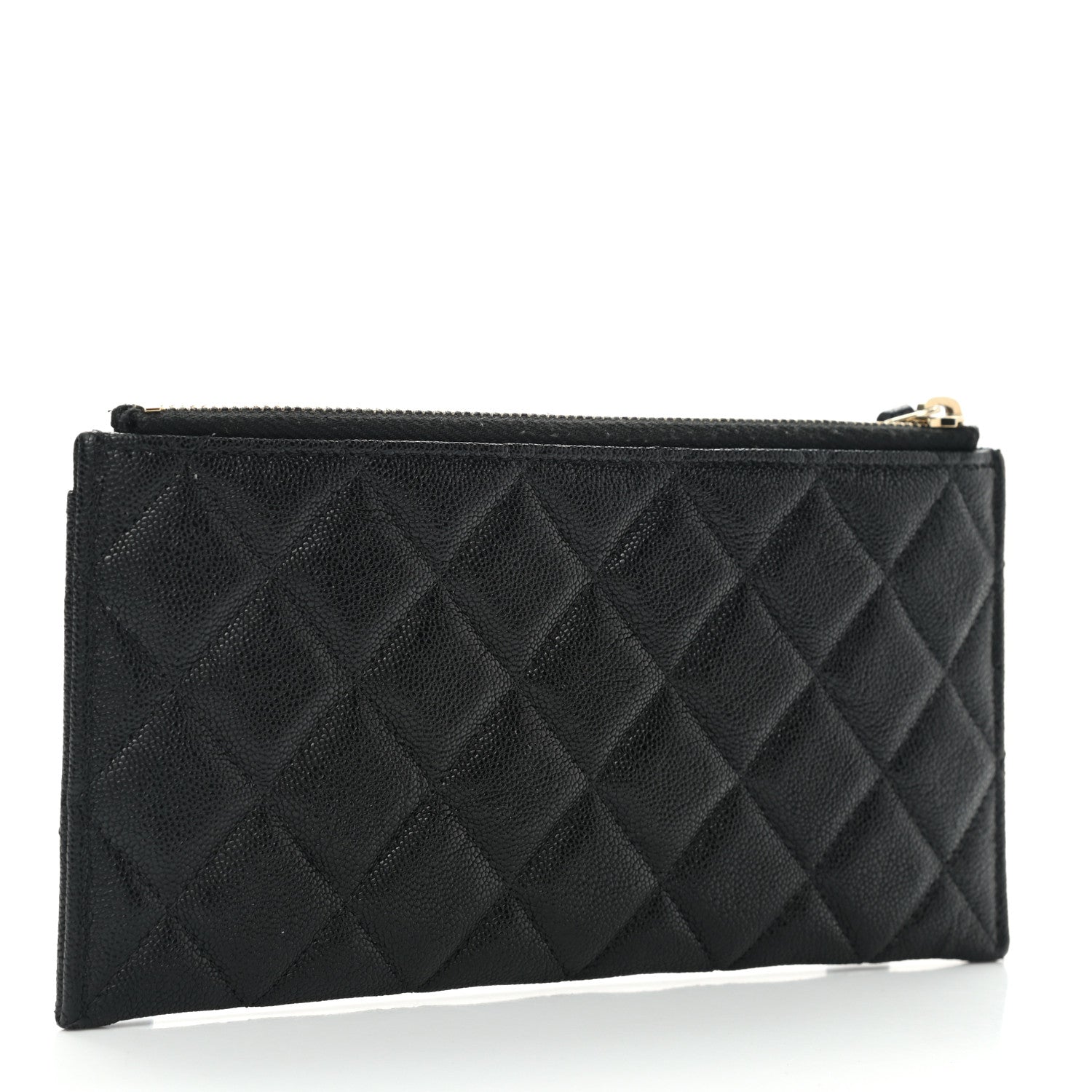 Chanel Caviar Quilted Classic Zip Boy Pouch Black 2 of 9