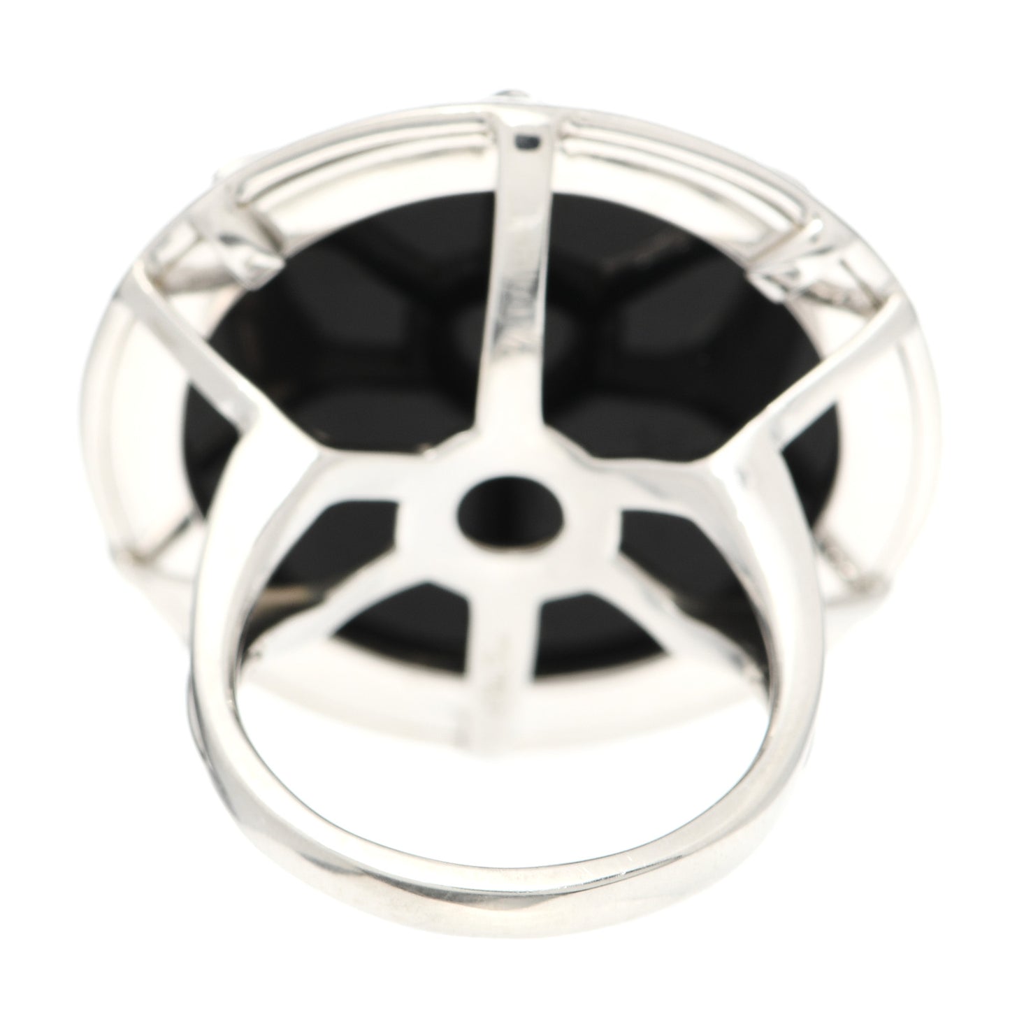 Sterling Silver Onyx Paloma Picasso Zellige Medallion Ring 50 5.25