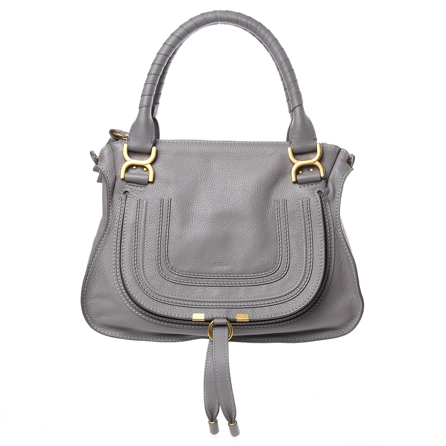 Calfskin Medium Marcie Satchel Cashmere Grey