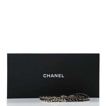 Chanel Lambskin Pearl Chain Crystal CC Fancy Belt 90 Black Gold 5 of 5