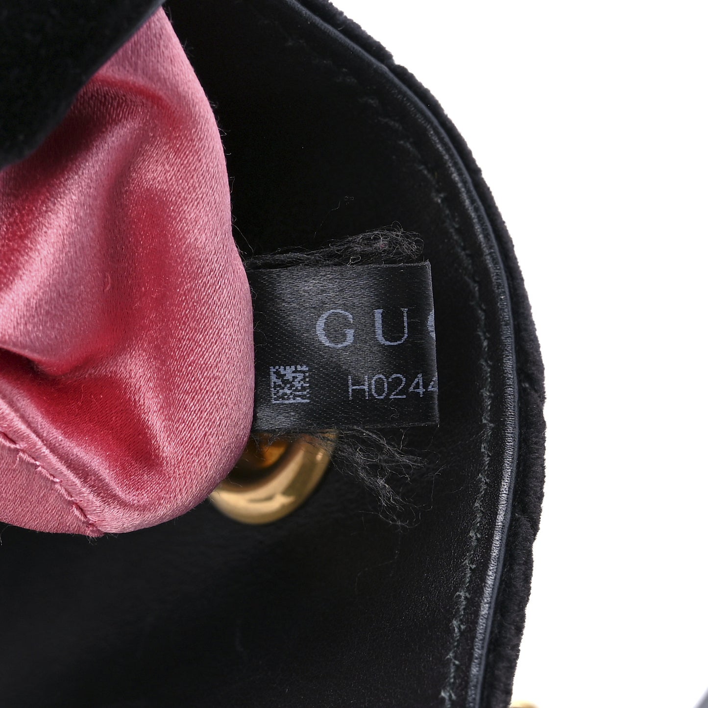 Velvet Matelasse Mini GG Marmont Shoulder Bag Black